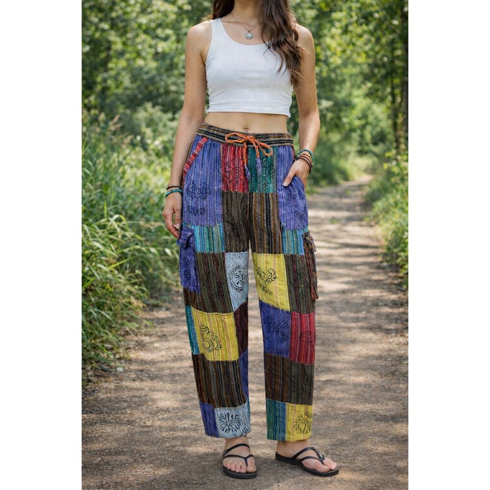 Rising International Boho Cargo Patchwork Cotton … - image 1